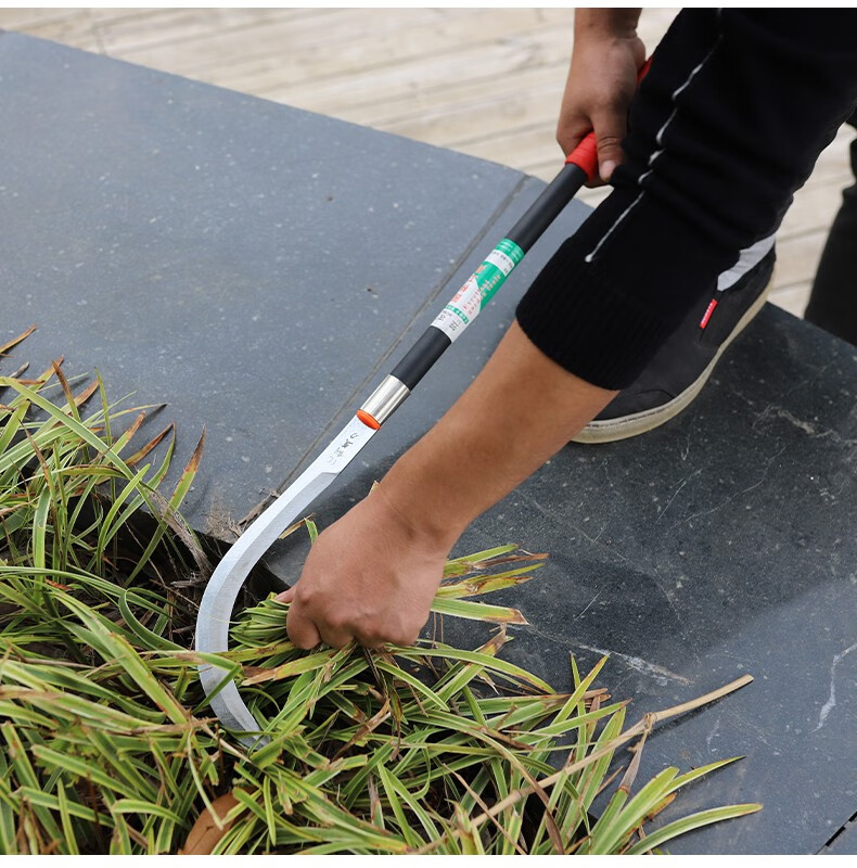 割草刀农用镰刀家用除草铁柄收割玉米水稻粮食全钢户外弯刀钓鱼刀 p5