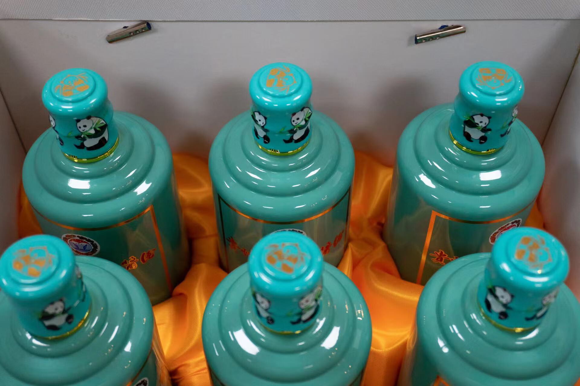 酒水食品贵州迎宾点酱熊猫53度酱香型白酒500ml6瓶整箱装