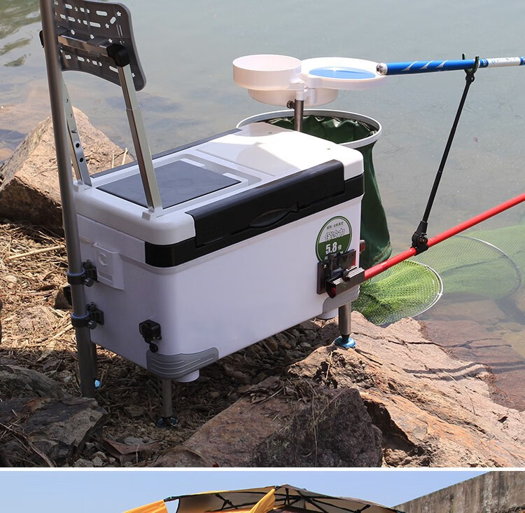 三锦钓箱全套渔具多功能箱子超轻可坐钓鱼箱折叠靠背休闲竞技两用钓箱