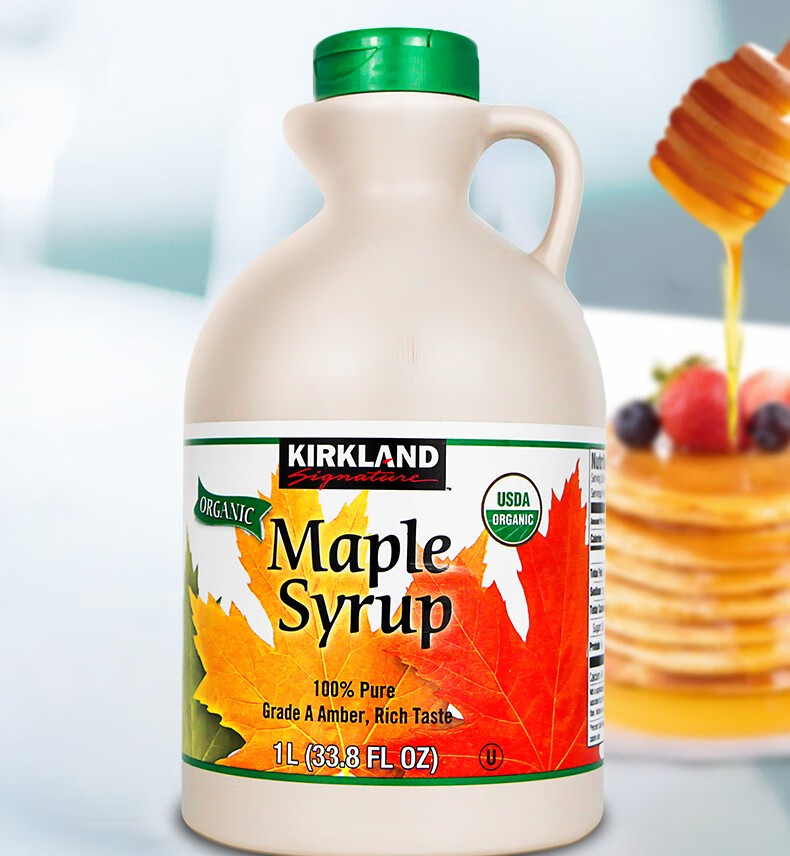 jd快递原装进口美国kirkland柯克兰枫糖浆科可兰枫糖浆a级枫树叶糖浆
