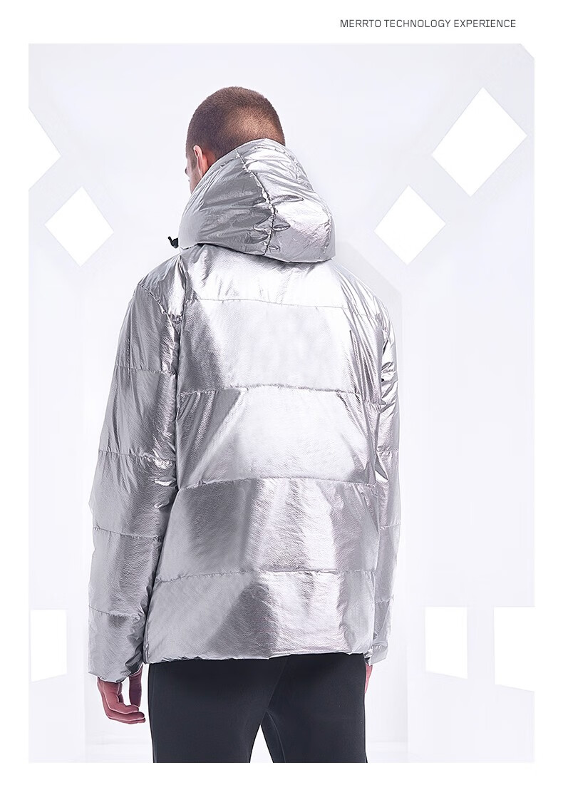 迈途羽绒服男短款户外运动防风外出服女白鸭绒轻薄保暖连帽透气防寒服