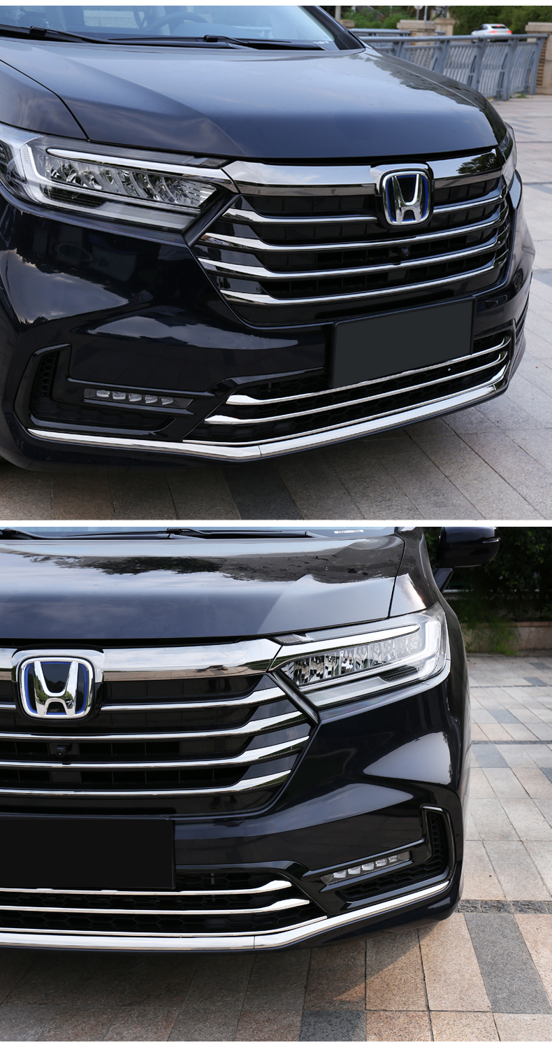 款本田奥德赛中网饰条新款混动下格栅亮条不锈钢装饰贴专用奥德赛改装