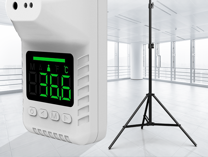 亨讯红外线测温仪立式免接触电子测温仪壁挂智能测温机语音播报体温