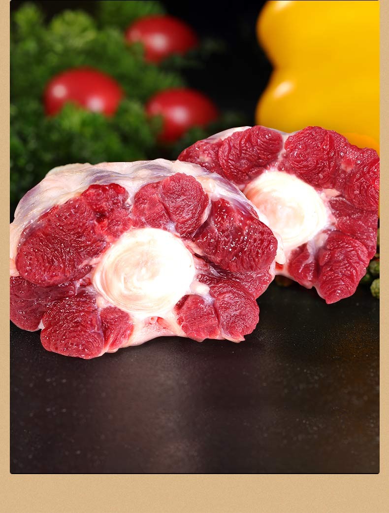 肉福记内蒙黄牛尾骨2000g整根分切新鲜牛尾巴冷冻牛肉生鲜牛尾汤宝宝