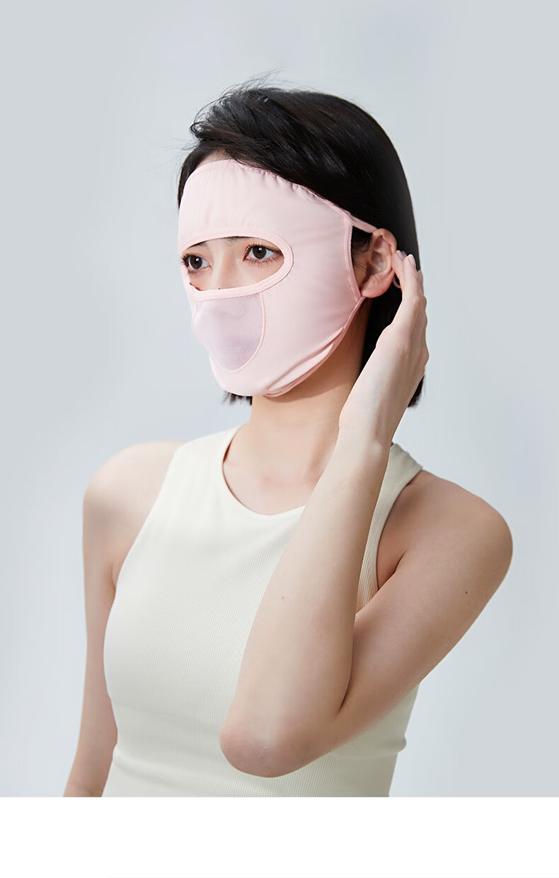 雾敦堡防晒面罩女冰丝防紫外线遮脸薄款全脸口罩脸基尼透气防晒脸罩夏