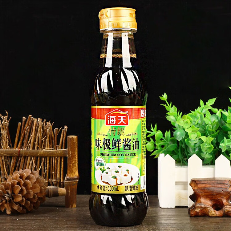海天味极鲜特级酱油500ml4小瓶家用凉拌炒菜调味酿造生抽旗舰店500ml4