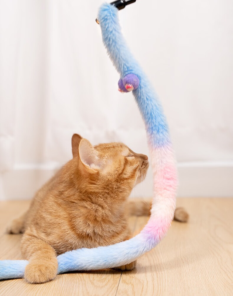 萌控逗猫棒耐咬铃铛长杆仙女棒猫玩具自嗨解闷神器斗猫棒猫咪用品幻彩