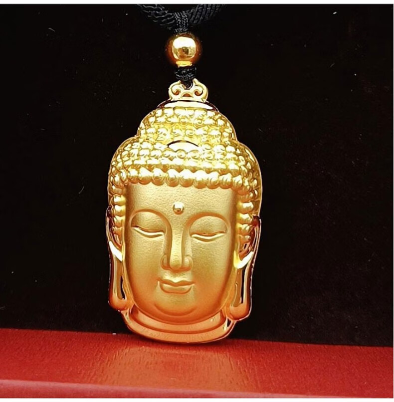 潮福誉珠宝 黄金佛头吊坠足金999大日如来佛祖黄金吊坠男女款佛祖永保