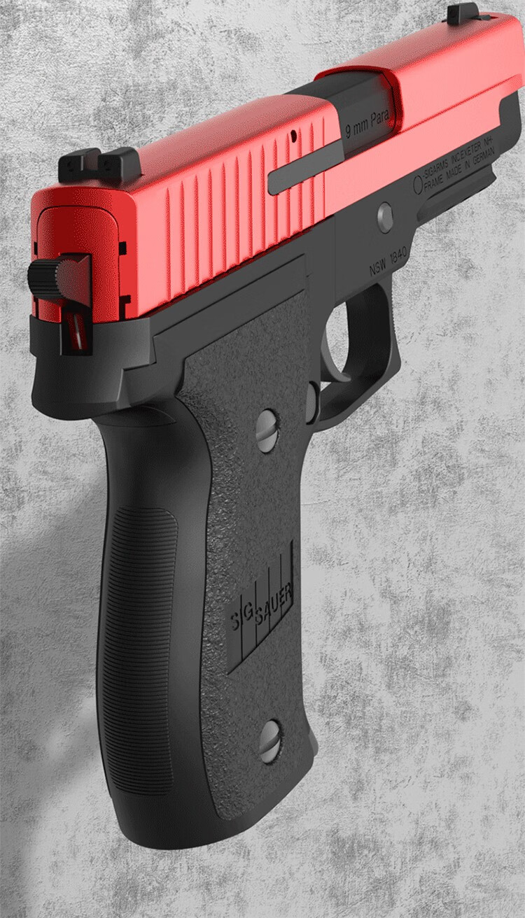 1手动上膛可发射软蛋抢空挂枪模成人14岁以上 p226黑色全冰凉手感