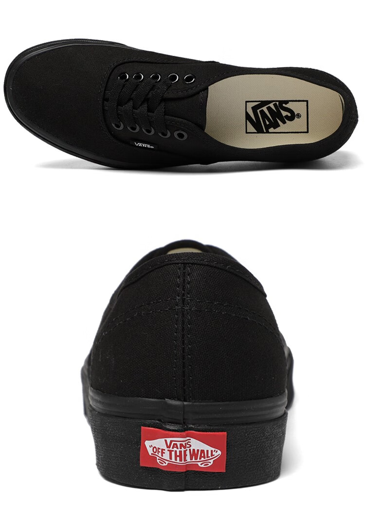 vans范斯黑色男女鞋低帮运动休闲滑板鞋帆布鞋vn000ee3bkavn000ee3bka