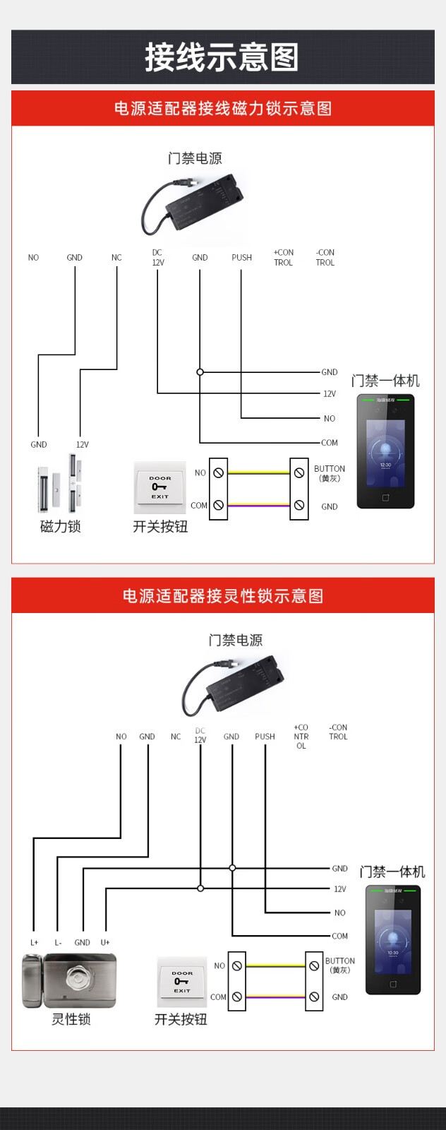 海康威视可视对讲门禁 高清人脸识别别墅楼宇智能电子监控套装 大门