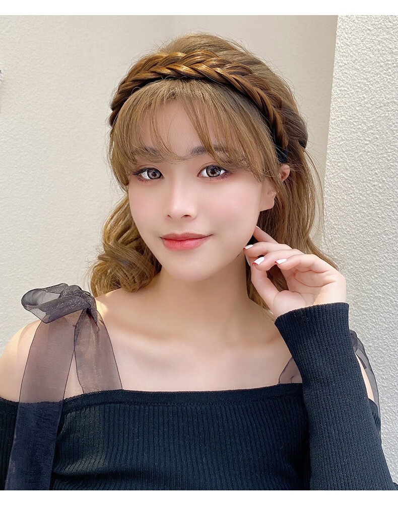 弥俏高颅顶假发发箍女日常佩戴宽边压发圈头箍成人甜美发卡发捆发窟