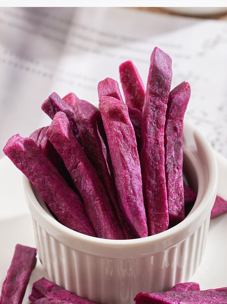 马大佬madalao紫薯条原味香酥脆地瓜条脱水番薯干冻干地瓜条网红小