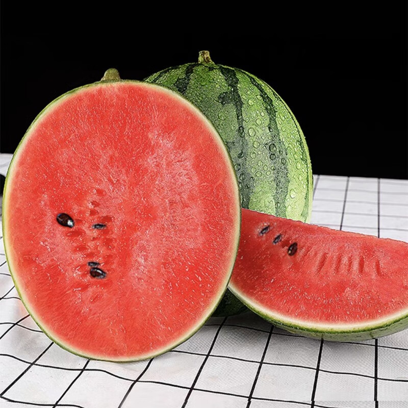 西瓜3-9斤装当应季新鲜水果现摘甜水果沙瓤薄皮瓜全美2k西瓜 7斤装(2