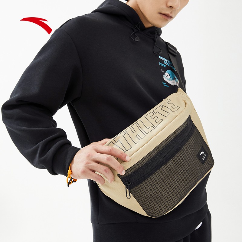 安踏腰包男女通用春夏新款休闲跑步斜挎包多功能工具包单肩运动包迷彩