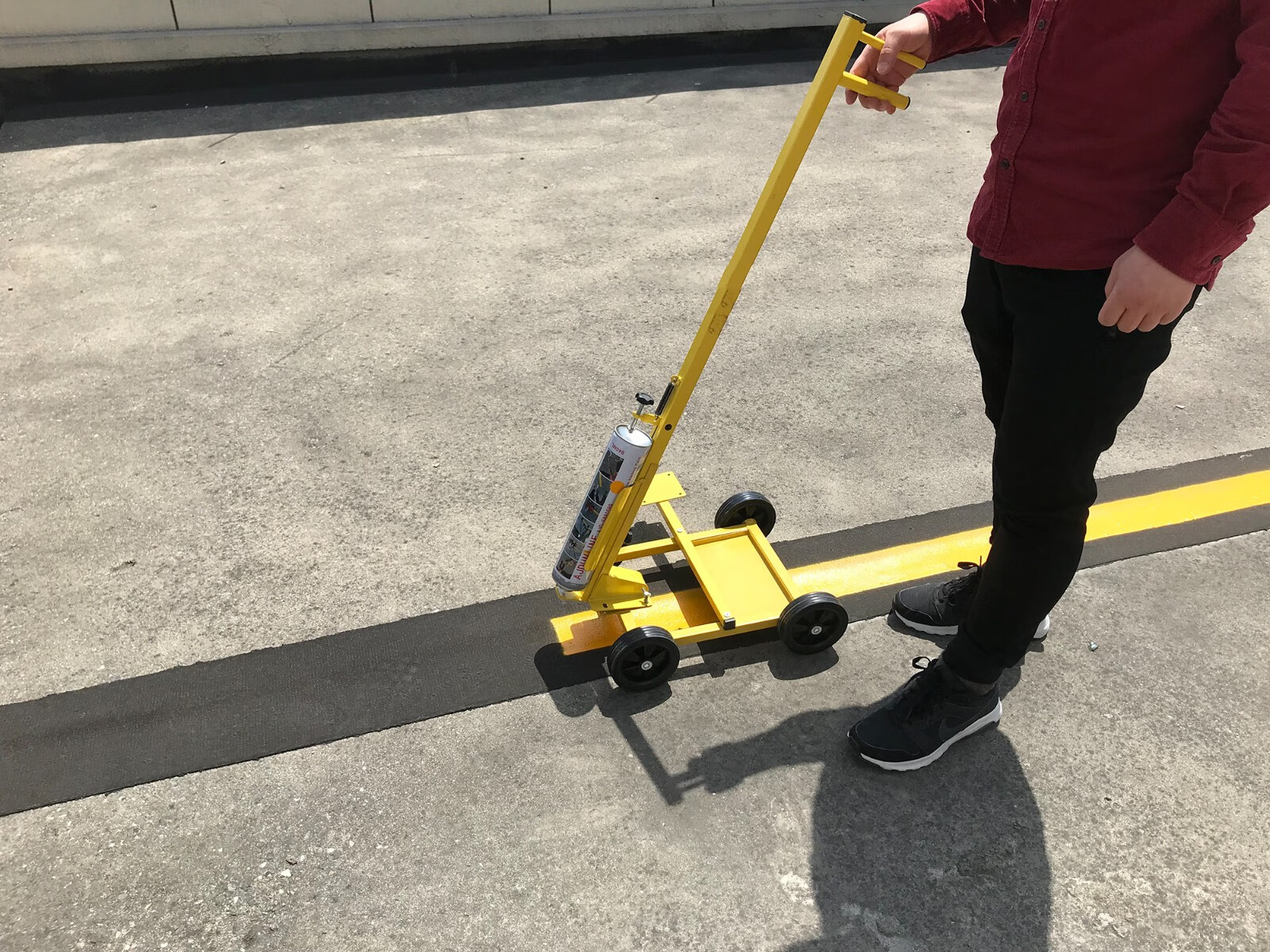 油漆划线停车位划线器道路跑道篮球场画线神仓库车间马路喷漆简易型