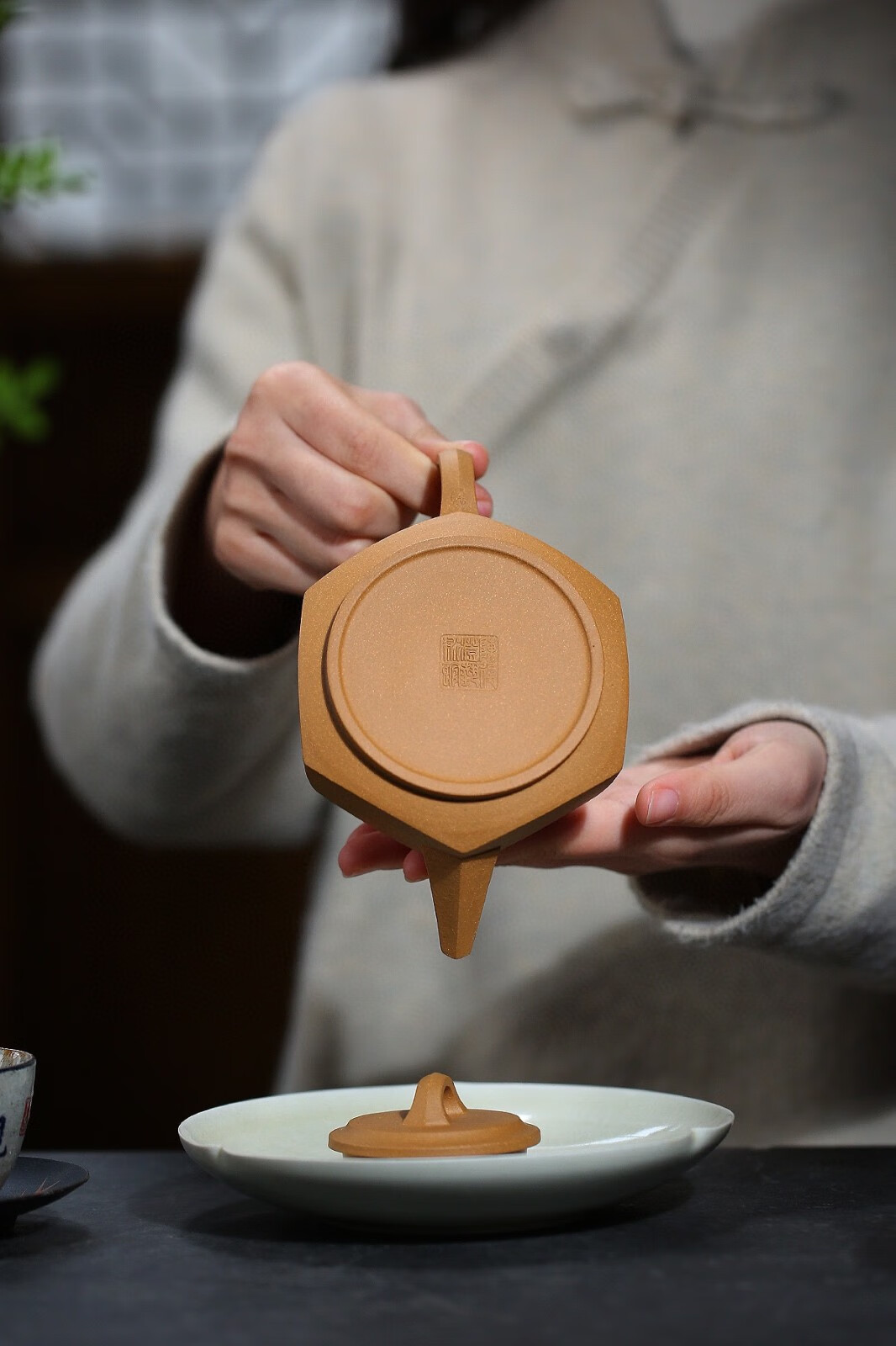 玺翰雅正宗宜兴紫砂壶名家陈复澄纯全手工泡茶壶原矿蟹黄段家用大师