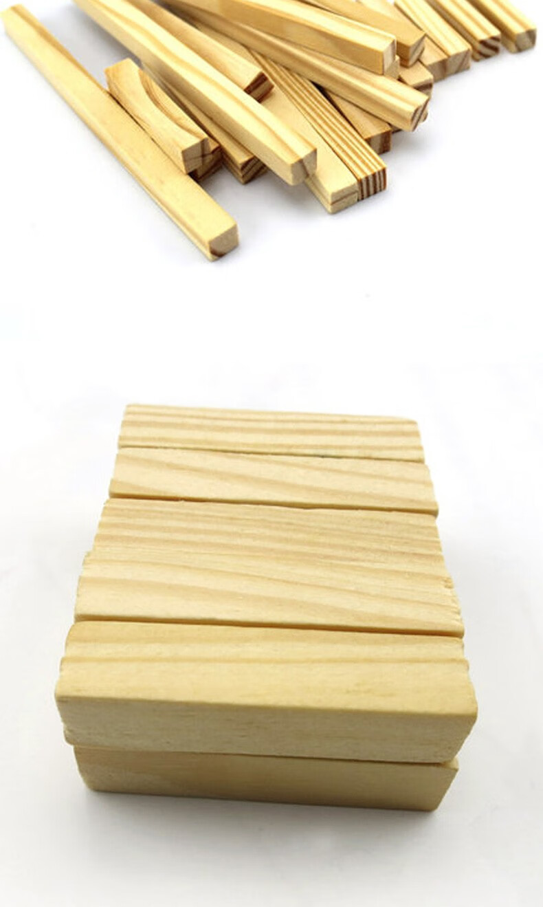 千水星松木条方棒小木块建筑模型积木diy小屋材料手工配件木棒1厘米10