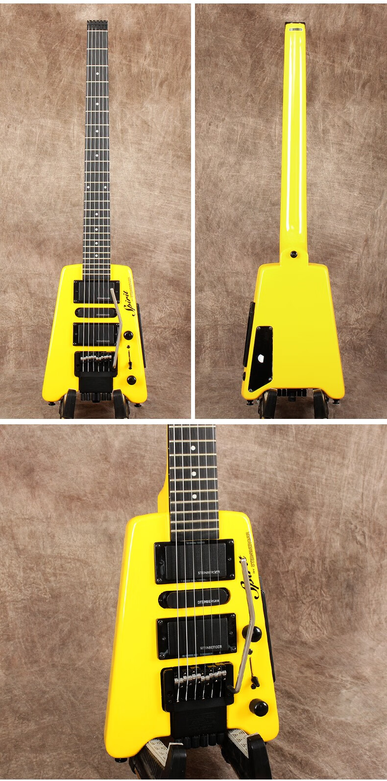 施坦博格steinberger斯坦伯格黄贯中无头便携式迷你旅行电吉他电贝司