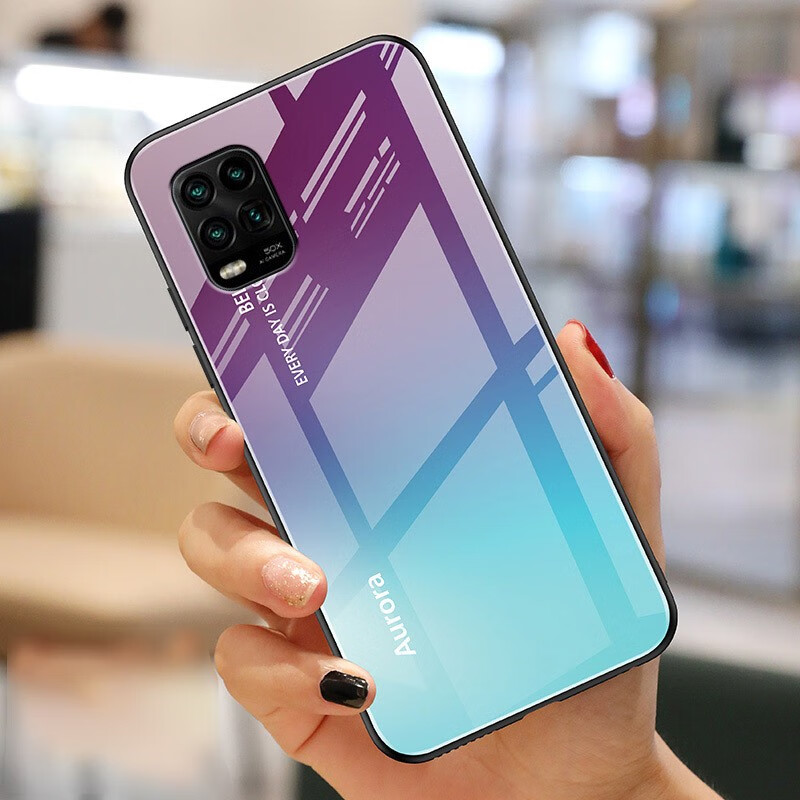 千道 小米10青春版手机壳玻璃mi10litezoom保护套男女新款防摔全包边