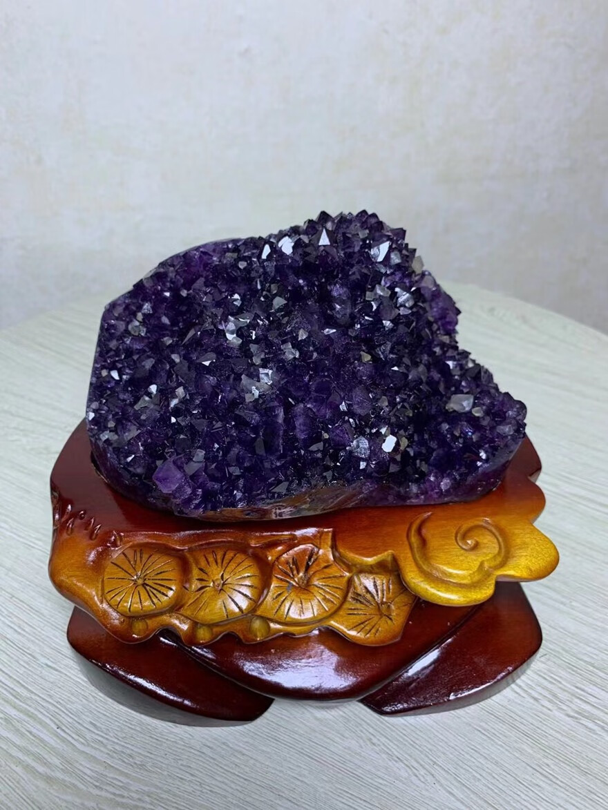 诺源珠宝天然乌拉圭巴西原矿紫晶块紫晶洞紫晶花紫气东来摆件朋友领导