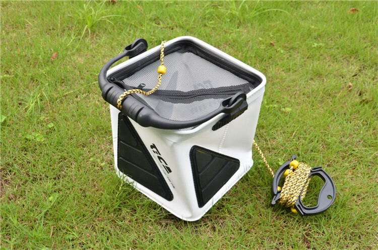 迪佳tl273小号钓鱼打水桶eva鱼桶装鱼折叠带绳加厚户外便携取水桶tl