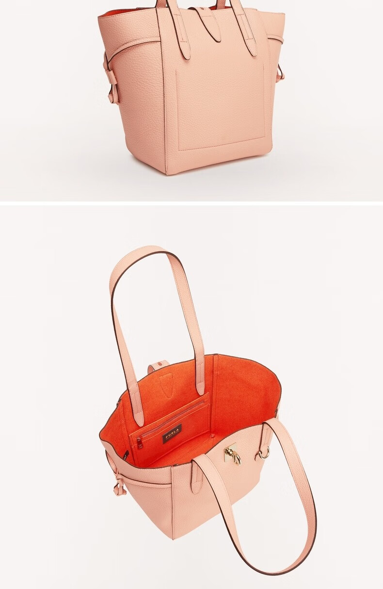 新年礼物furla芙拉net女士中号优雅简洁手提包托特包单肩包送女友白色