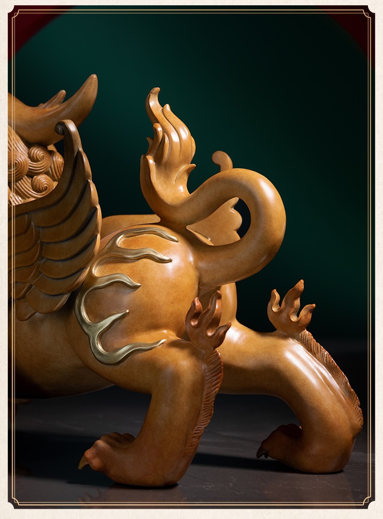 铜师傅全铜貔貅摆件威猛貔貅家居饰品铜工艺品办公桌摆件开业乔迁礼物