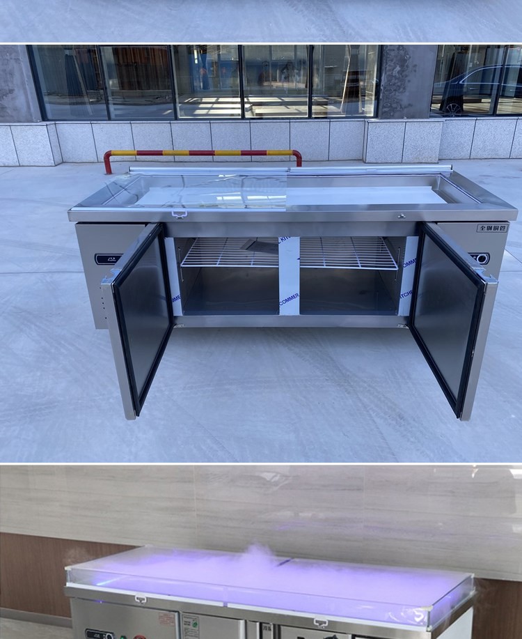 厨房保鲜柜冷藏工作台冰柜商用冰箱冷冻操作台冷藏柜不锈钢平冷柜神仙