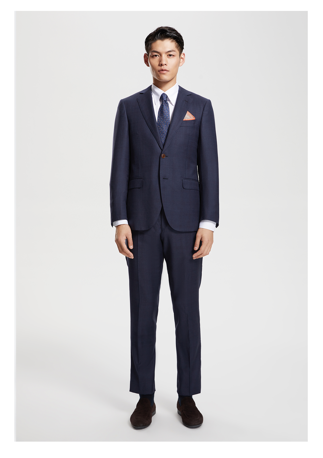 bycreations柏品羊毛西服男意大利进口reda睿达面料130支商务西装套装