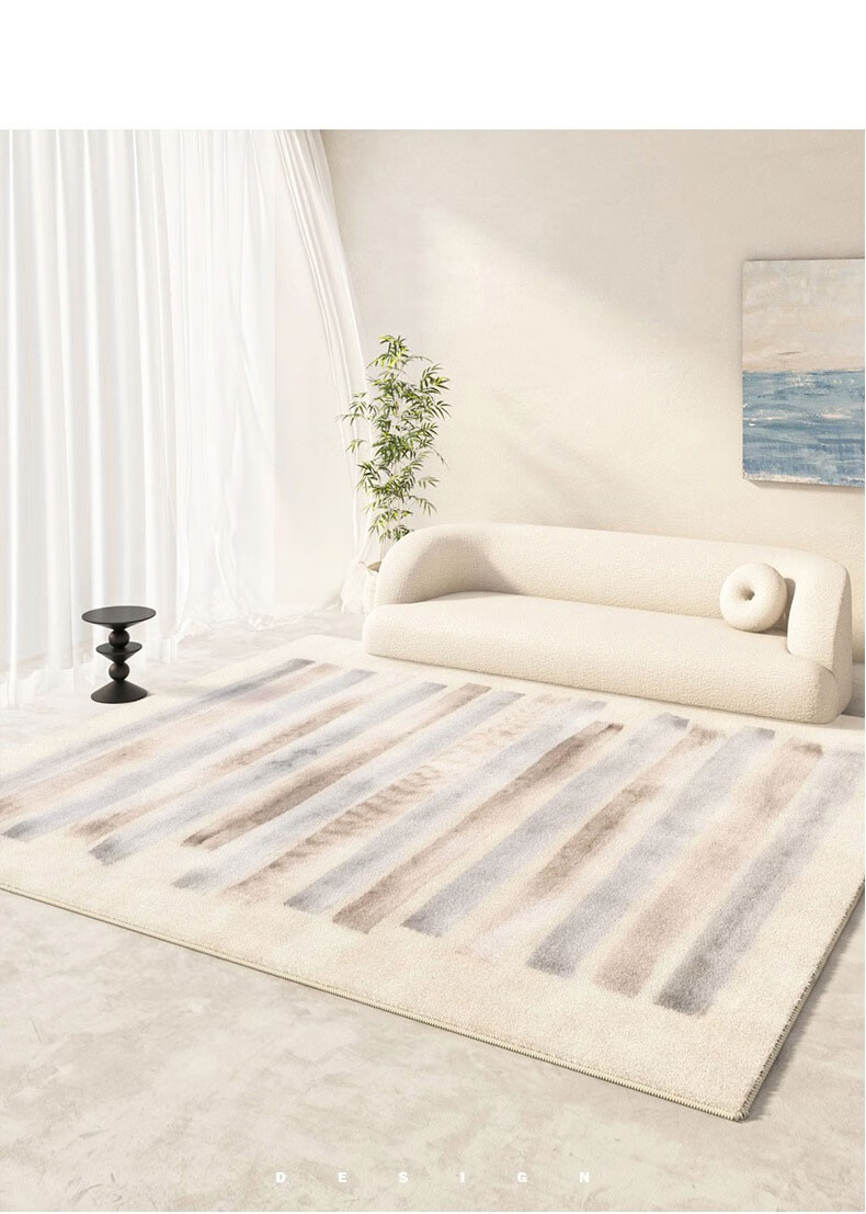 柚言家纺现代ins客厅地毯卧室羊羔绒加厚沙发床边毯子日式家用茶几毯