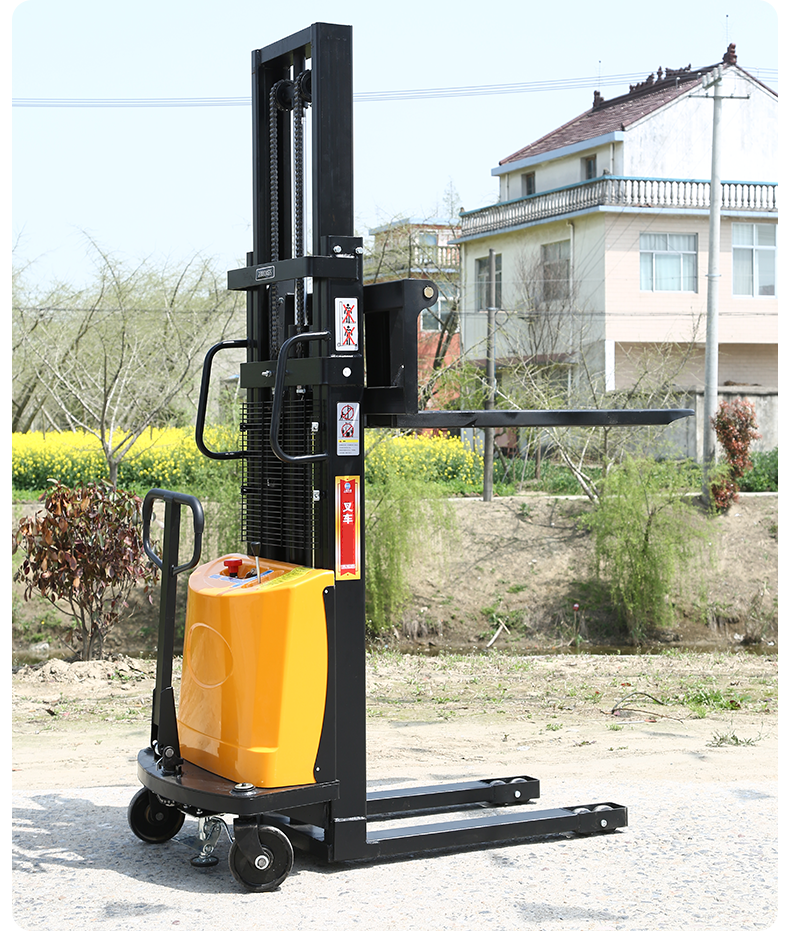 站驾式电动堆高车步行式叉车升高车液压电瓶充电装卸堆垛机 【步行式