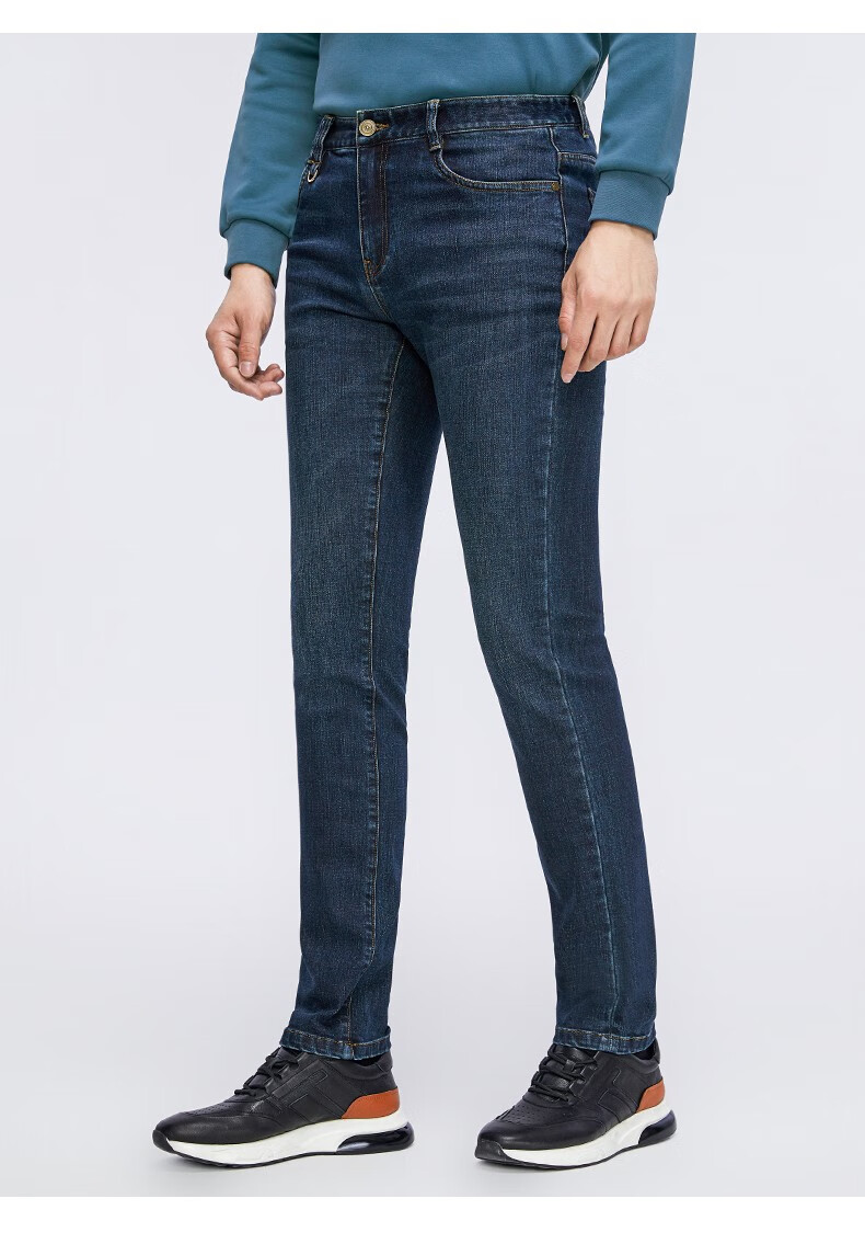 商场同款多仓发货百斯盾bestn秋季男下装长裤牛仔裤修身裤长裤常规