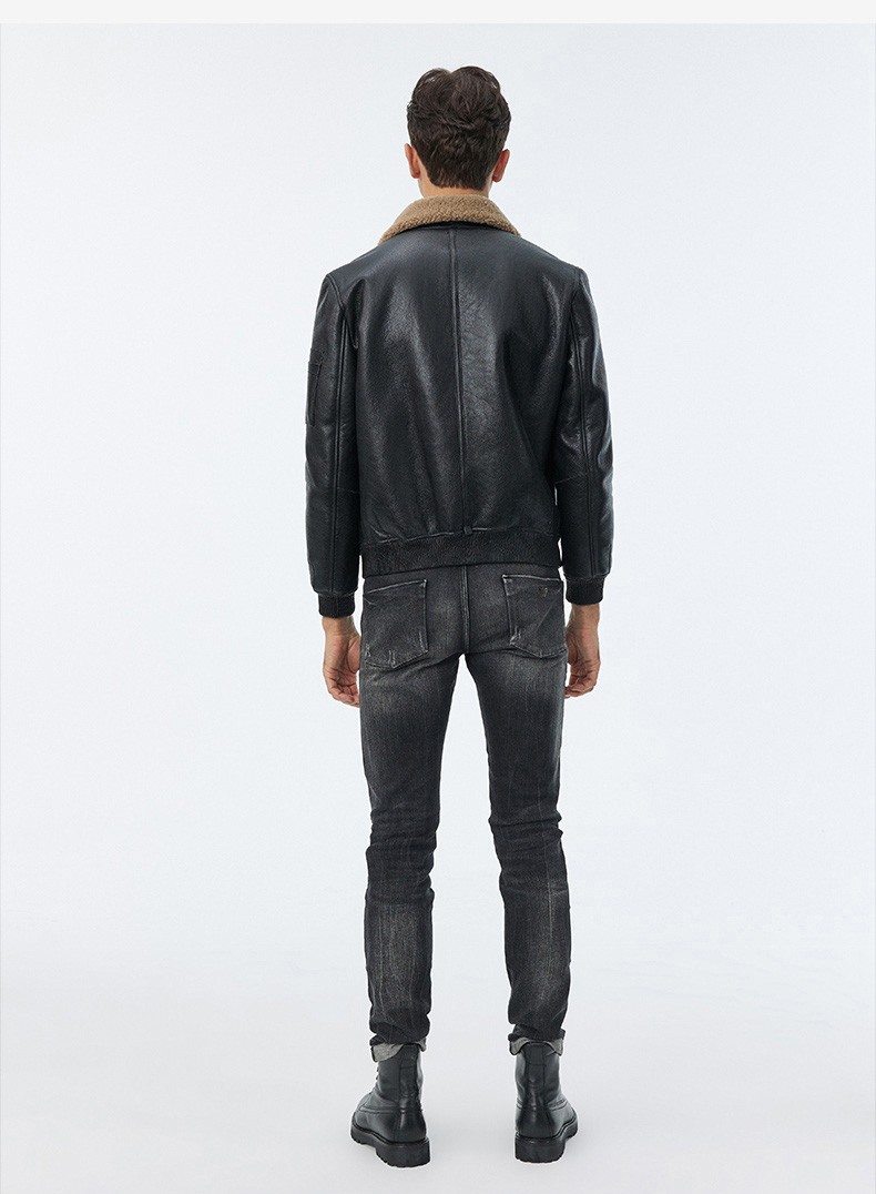 【兽王2210231503 】兽王皮草男 皮毛一体男士真皮皮衣羊毛皮冬季加绒