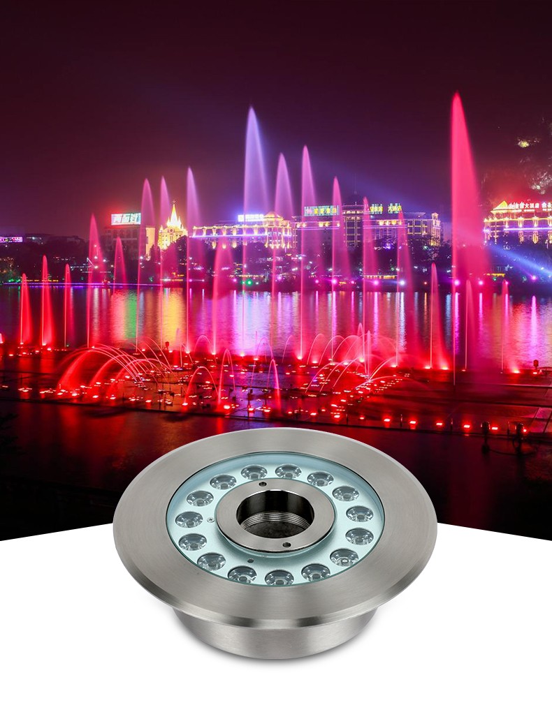 道辉led水底灯喷泉灯庭院泳池水池灯水下灯七彩射灯鱼池鱼塘户外防水