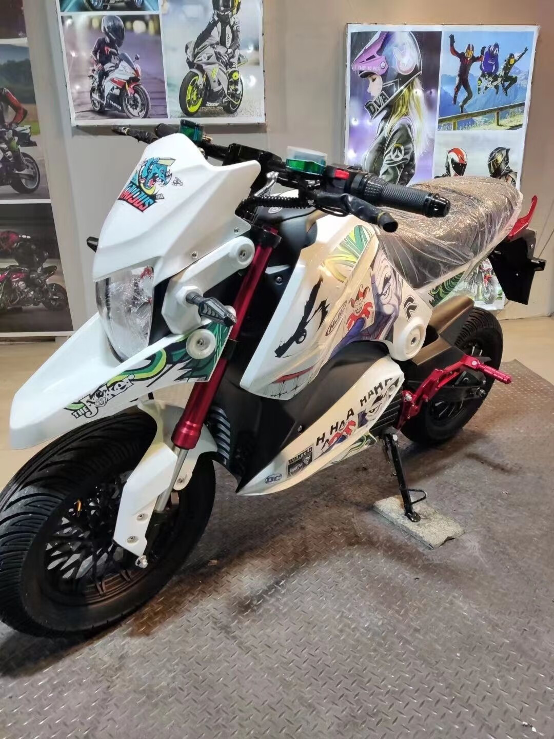 小猴子电摩m5电动摩托车z6成人高速电动车72v小街车m3跑车电动车 蓝色