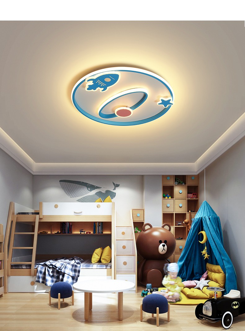 飞雄儿童房灯具吸顶灯创意飞机灯儿童卧室灯led护眼灯卡通男孩女孩