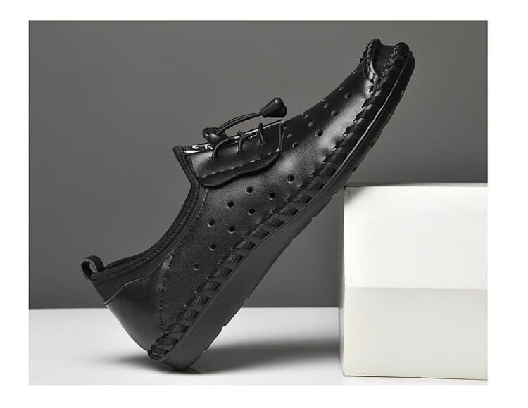 西域骆驼男鞋春秋季新款潮流一脚蹬软底舒适驾车高档休闲透气豆豆皮鞋