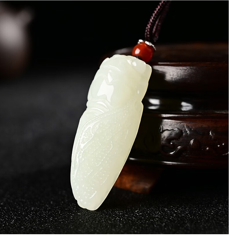 知了吊坠男女天然玉石项链一鸣惊人挂件玉坠金蝉玉佩 款式二【图片