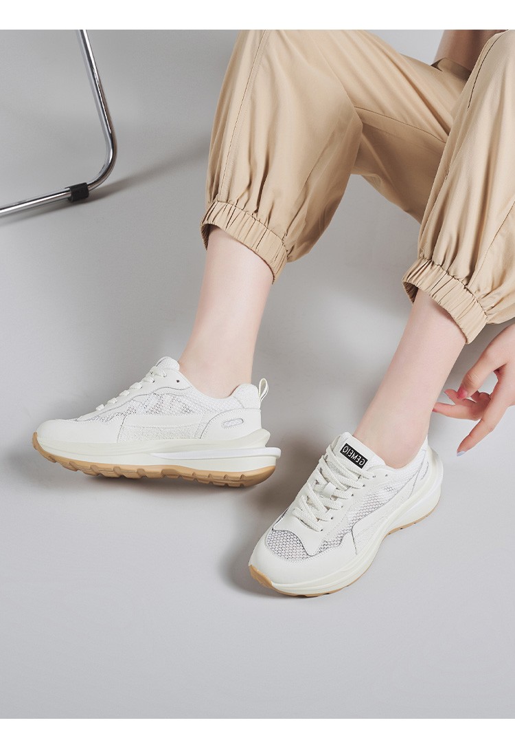 戈美其软底跑步鞋女2022夏季新款百搭轻便防滑休闲透气运动鞋 黑色 38