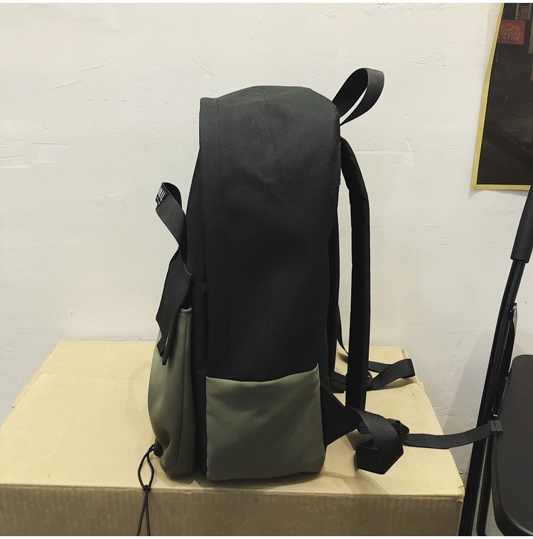 复古港风原宿背包ulzzang日系百搭高中初中学生学院风书包黑色无挂件