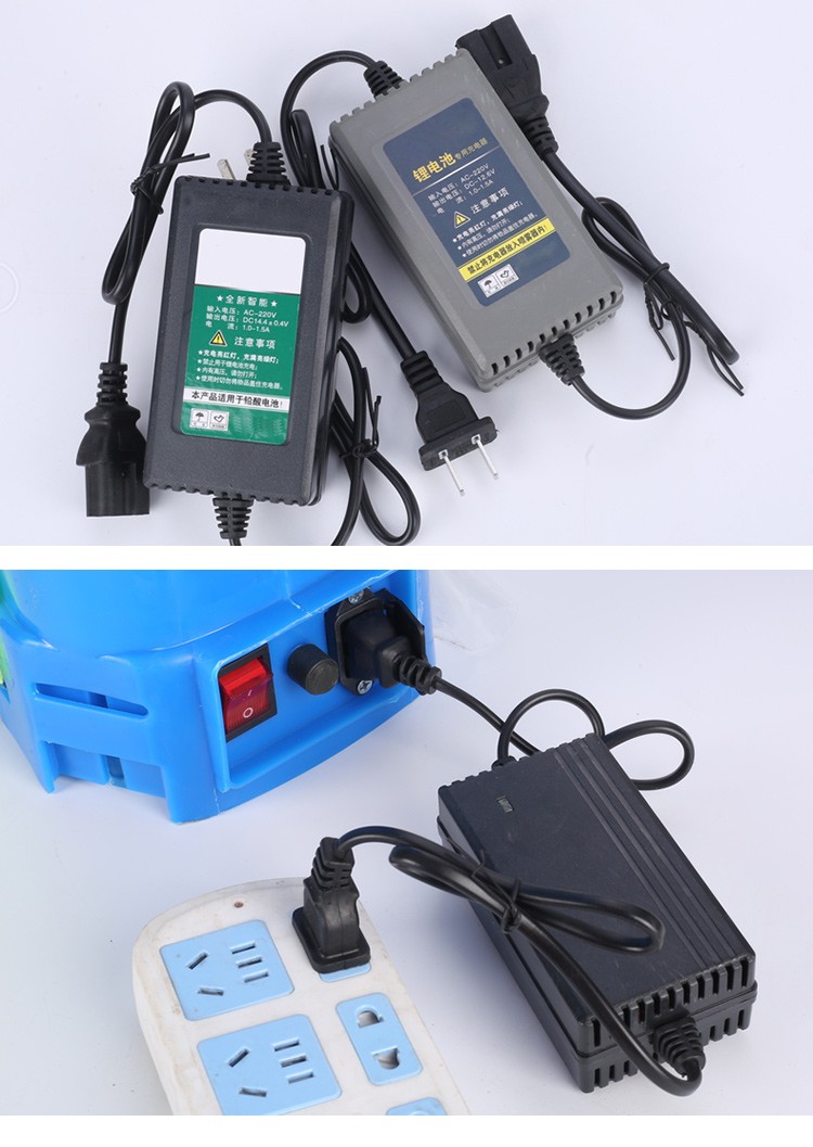 6v锂电池铅酸电池电动喷雾器农用高压专用配件 铅酸电池充电器 喷雾器