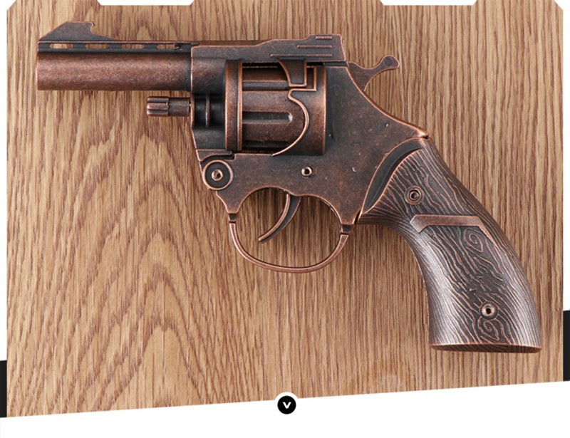 左轮砸纸炮子全金属砸响炮枪火炮左轮砸纸炮抢男孩玩具怀旧玩具8090