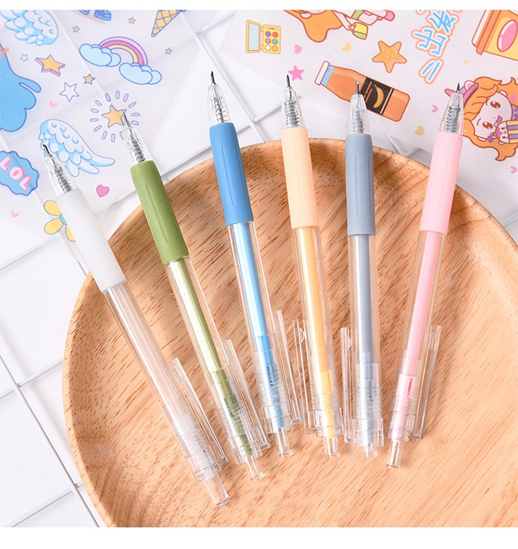 兰衍刻刀笔手账美工刀简约按动胶带裁纸小刻刀笔刀一套6支