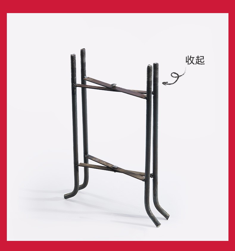 灯蒂 地脚笼折叠预埋件太阳能路灯市电路灯地龙路灯杆配件 中号【图片