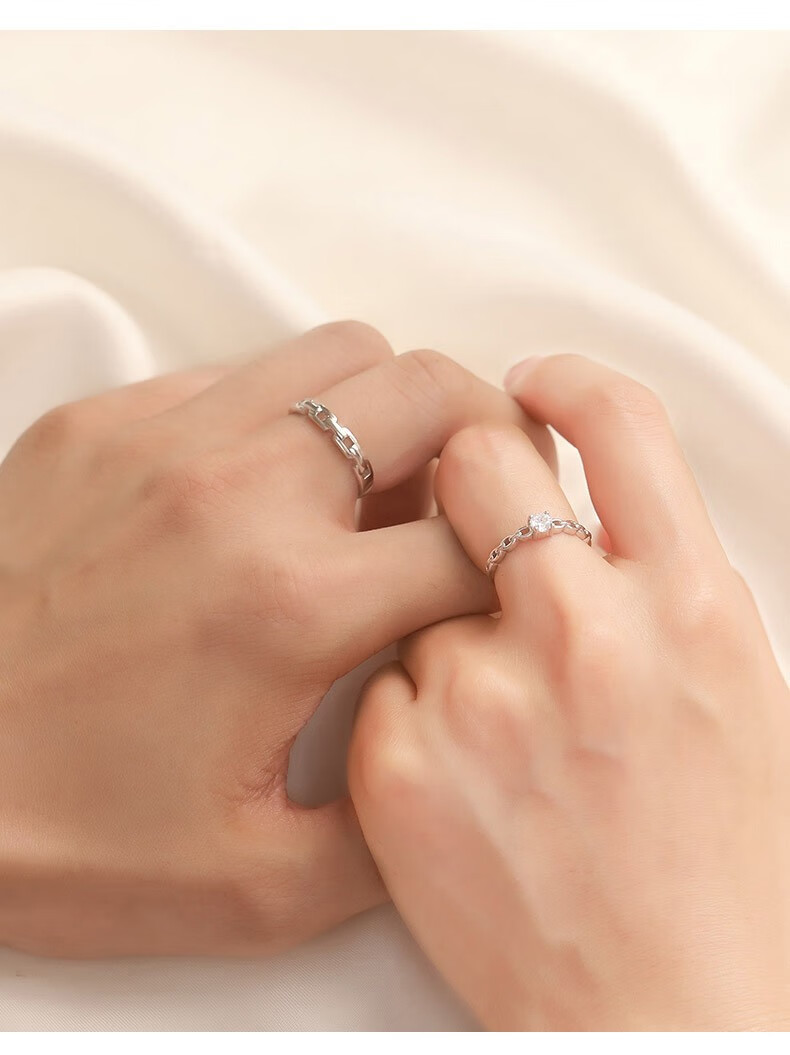 爱的风向相恋一生情侣戒指女一对小众设计感简约轻奢刻字时尚对戒饰品