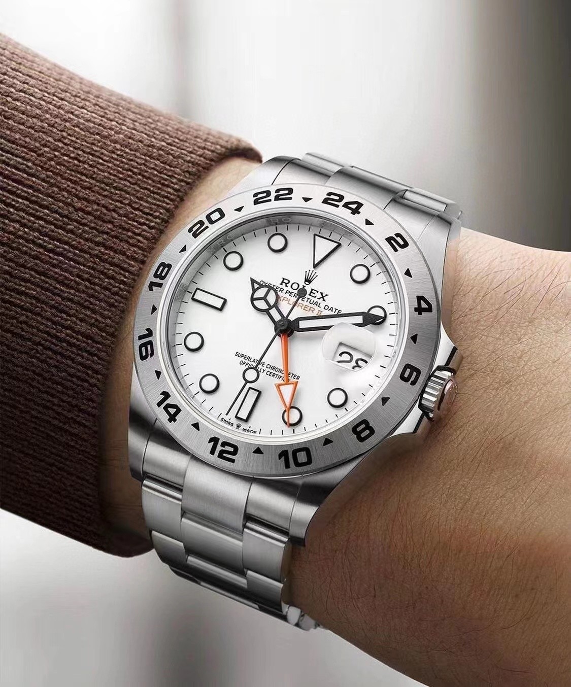 二手99新未使用劳力士探险家226570白面探二22年全套自动机械42mm自动