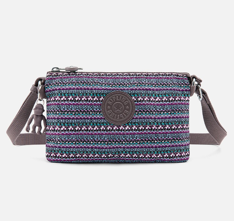 kipling女款轻便帆布包时尚单肩包斜挎包creativityxb焦糖深红色