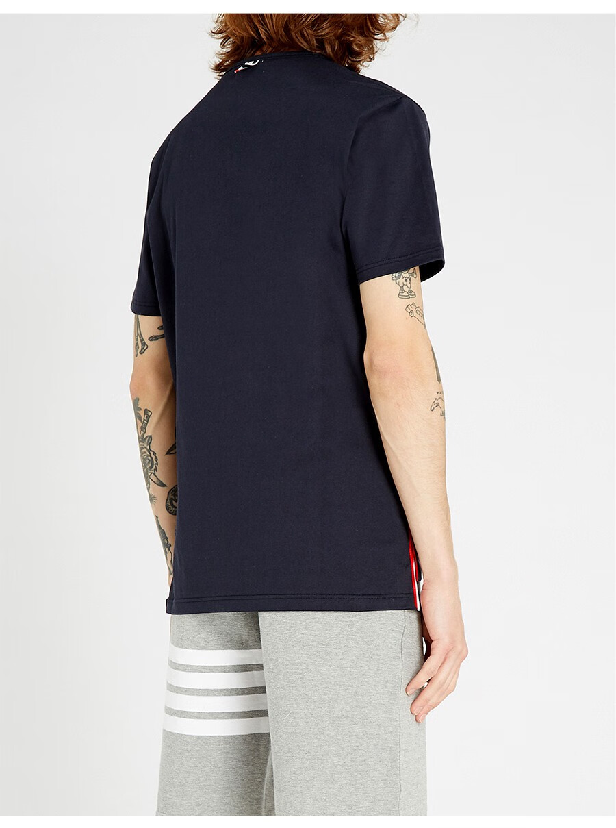 thombrowne汤姆布朗tb男装新款男女同款条纹男士短袖t恤衫mjs010a415