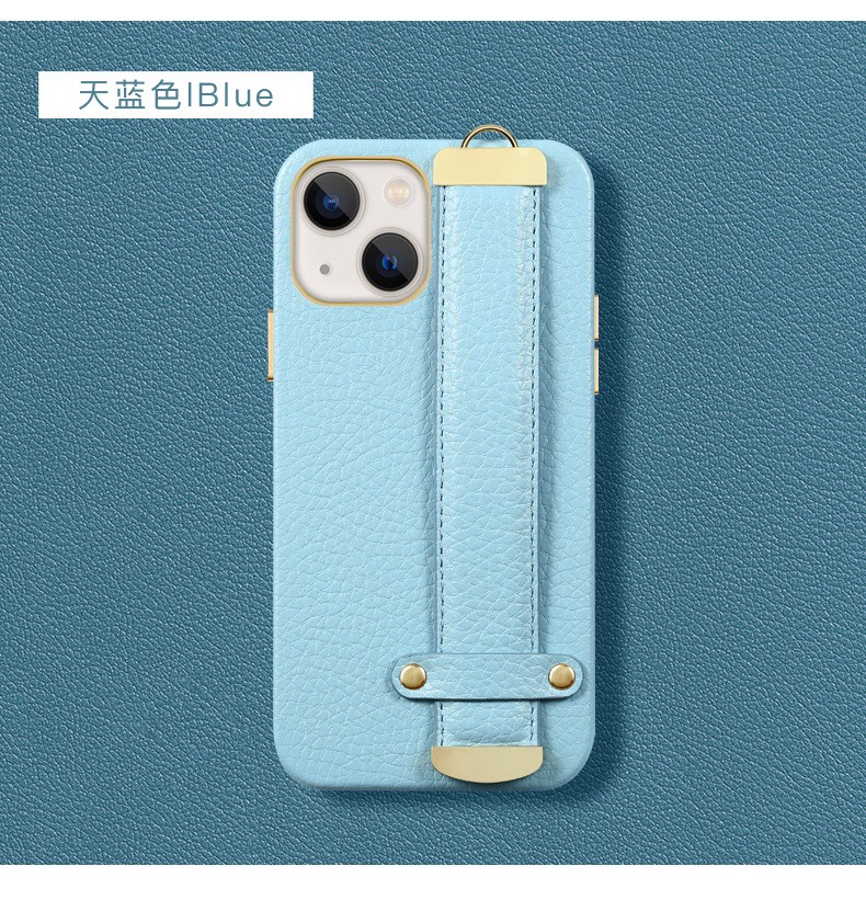 锦灏iphone13promax手机壳支架手腕带皮革新款苹果12mini全包防摔保护